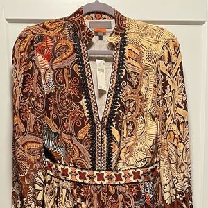 Anthropologie silky maxi dress